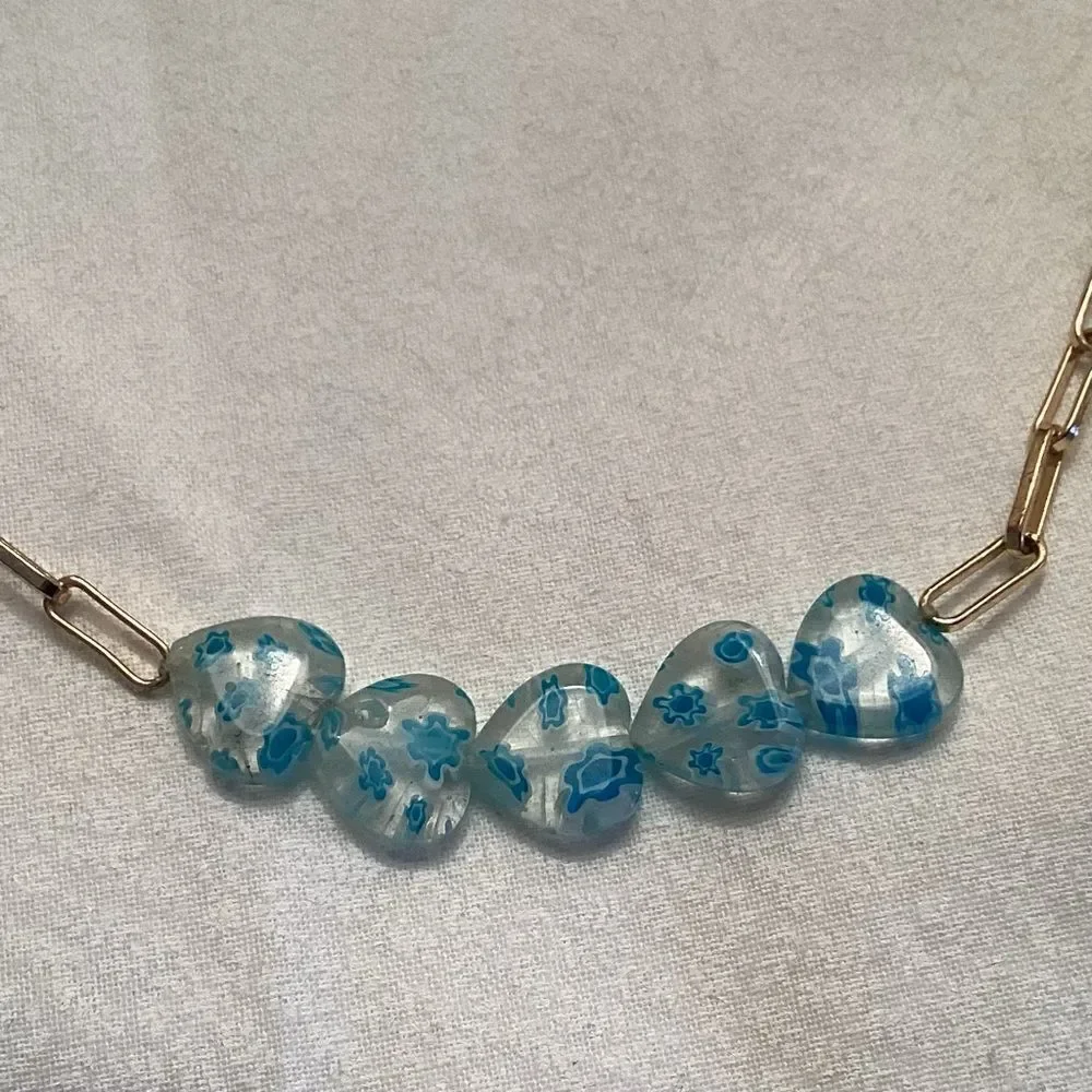 Goldtone Adjustable Paper Clip Link Necklace